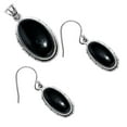 thumbnail image 3 of Black Onyx - Brazil 925 Sterling Silver Pendant Earrings Jewelry Set DGT01033 T-1006, 3 of 7
