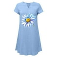 thumbnail image 4 of Sexy Vestidos Cortos de Verano para las Mujeres 2025 Moda Suelta de Ocio Vestido de Manga Corta con Cuello en V, Vestido Casual de Rodilla, 4 of 6