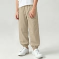 thumbnail image 5 of LvhaoGJOB Kids' Jogger Pants - Soft, Elastic Waist & Pockets - Khaki 14-15 Years, 5 of 5