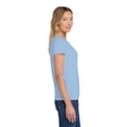 thumbnail image 5 of Gildan Women's Heavy Cotton T-Shirt, Short Sleeve Crewneck Classic Fit Tee, Light Blue, Size-2XL, 5 of 5
