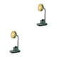 thumbnail image 3 of Yuarrent Ventilador de escritorio recargable con soporte para teléfono, Mini dispositivo de refrigeración inalámbrico ajustable, organizador Verde 2piezas, 3 of 6
