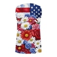 thumbnail image 5 of TEAJOPSUU Womens July 4th Tank Tops USA Printed V-Neck Sleeveless Blouses Red White Blue Loose Fitted Summer Tank A-Multicolor, 5 of 5