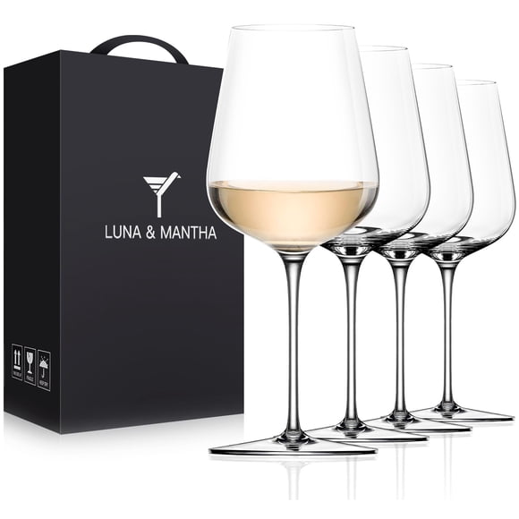 Juego de 4 copas para vino blanco LUNA & MANTHA, 414 ml