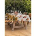 thumbnail image 2 of Outdoor Tablecloth with Umbrella Hole and Zipper, Sunflower Rectangle Table Cloth 60x84 Inch Waterproof Tablecloth, Vintage Fallen Maple Leaves Botanical Fruit Picnic Table Cover for Patio Camping, 2 of 7