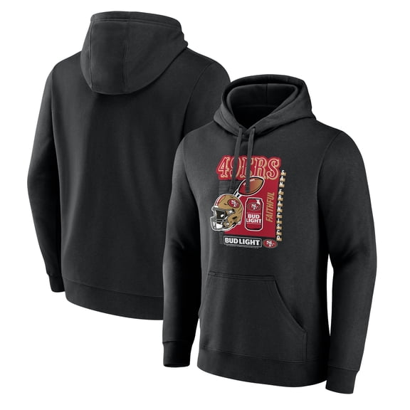 Men's Black San Francisco 49ers Bud Light Pullover Hoodie
