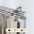 thumbnail image 2 of Paxon 13/16" Double Bay Window curtain rod Adjustable 20"-36", 38"-72" - Satin Nickel,(ABay-66-5D), 2 of 4