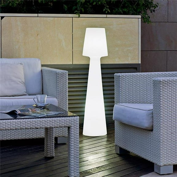 garden LUMLL110WLNW 43 in. Lola 110 Battery Powered Integrated LED Color Changing Outdoor Floor Lamp, White