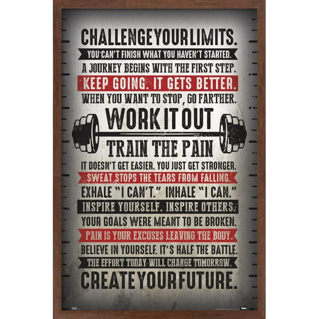 Challenge Your Limits Wall Poster, 14.725" x 22.375"