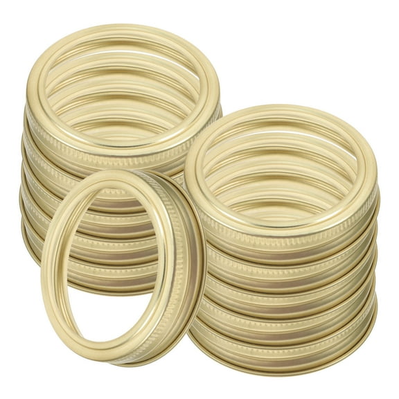VORCOOL Wide Mouth Canning Rings Canning Jar Ring Golden Tinplate 20Set