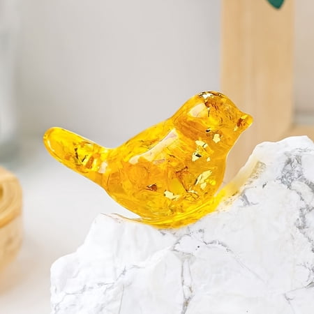 1/3/5/8pcs Random Color Resin Crystal Crushed Stone Bird Decoration, Home Office Garden Desktop Decoration, Ideal Holiday Gift, Indoor Decorative Stone