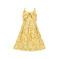 thumbnail image 2 of Girls Dress Chiffon Suspender Yellow Floral Ruffle Sleeveless 8 Years, 2 of 6