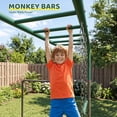 thumbnail image 3 of Klokick 3-in-1 Jungle Gym & Monkey Swing Bar - Kids Backyard Play Set for Strength & Active Fun, Green, 3 of 9