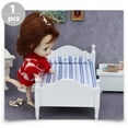 thumbnail image 4 of Exquisita mini cama individual para casa de muñecas, mini cama, decoración en miniatura, modelo de cama individual, 4 of 8
