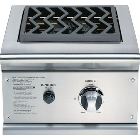BGB131BIN 30" Built-in Single Side Natural Gas Burner with 17 000 BTU and Battery Ignition: Stainless Steel