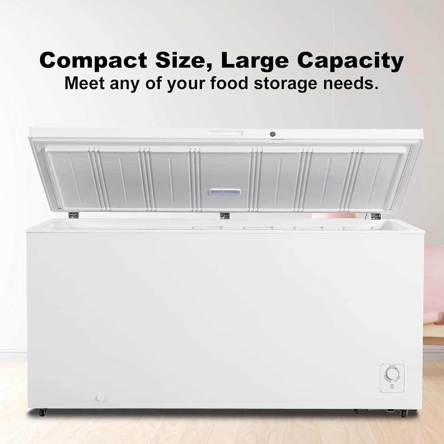 Smad 18 Cu ft Chest Freezer Deep Freezer Adjustable Thermostat Control Wire Basket