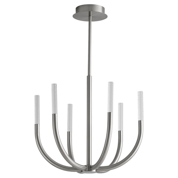 11395-Cyan lighting-Presto - 30W 6 LED Chandelier-19.5 Inches Tall and 22.25 Inches Wide-Satin Nickel Finish
