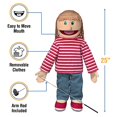 thumbnail image 3 of 25" Emily, Peach Girl, Full Body, Ventriloquist Style Puppet, 3 of 6