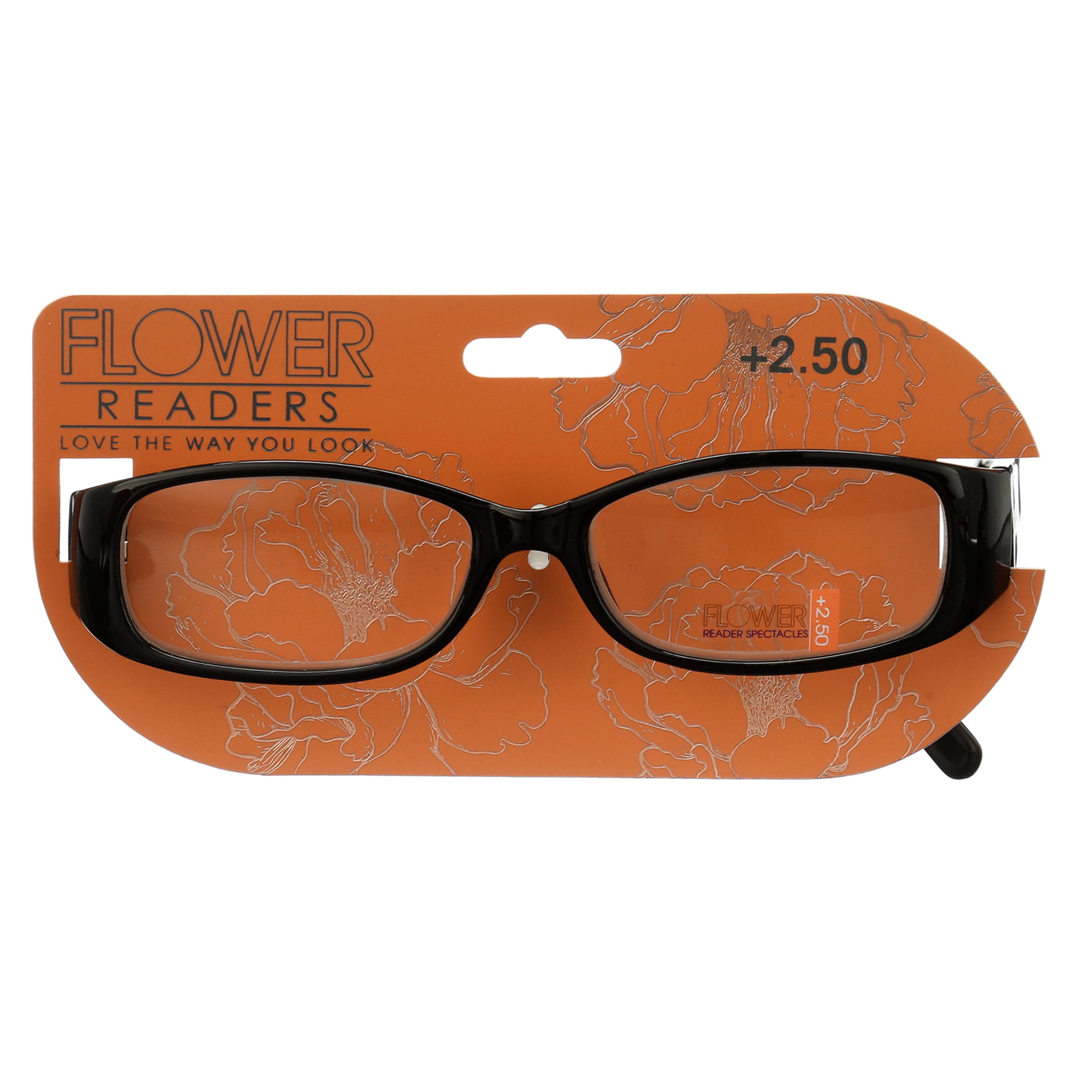 Flower by Drew Barrymore Blythe Black Acetate 2.50 Reading Glasses