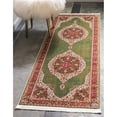 thumbnail image 1 of Unique Loom 3140267 2 Pi 7 Po x 10 Pi Regla Baracoa Runner Rug&44; Vert, 1 of 1
