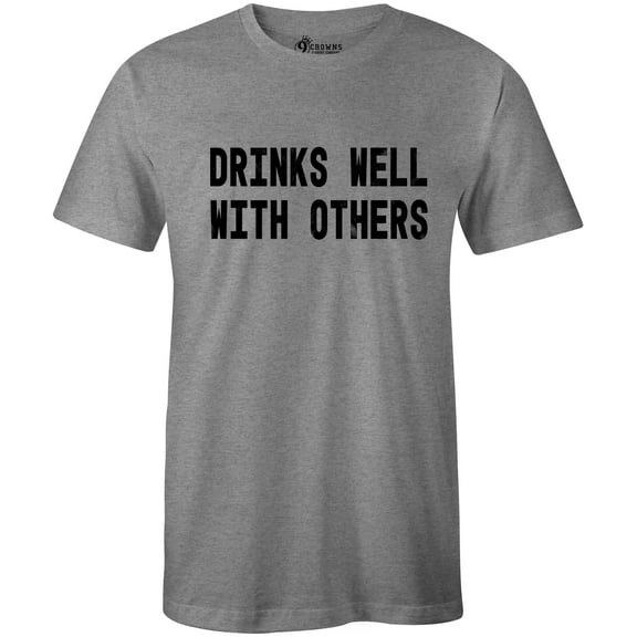 9 Crowns Tees Men's Awesome Funny Drinking Alcohol Graphic T-Shirts