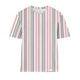 thumbnail image 4 of XIAfhje Women Summer Tops Short Sleeve Crewneck Striped Color Block T Shirts Casual Loose Tunic Tops Basic Tee Shirt Pullover, 4 of 4