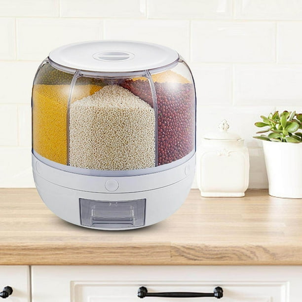pitrice Kitchen Rice Dispenser Countertop Food Storage Container Food
