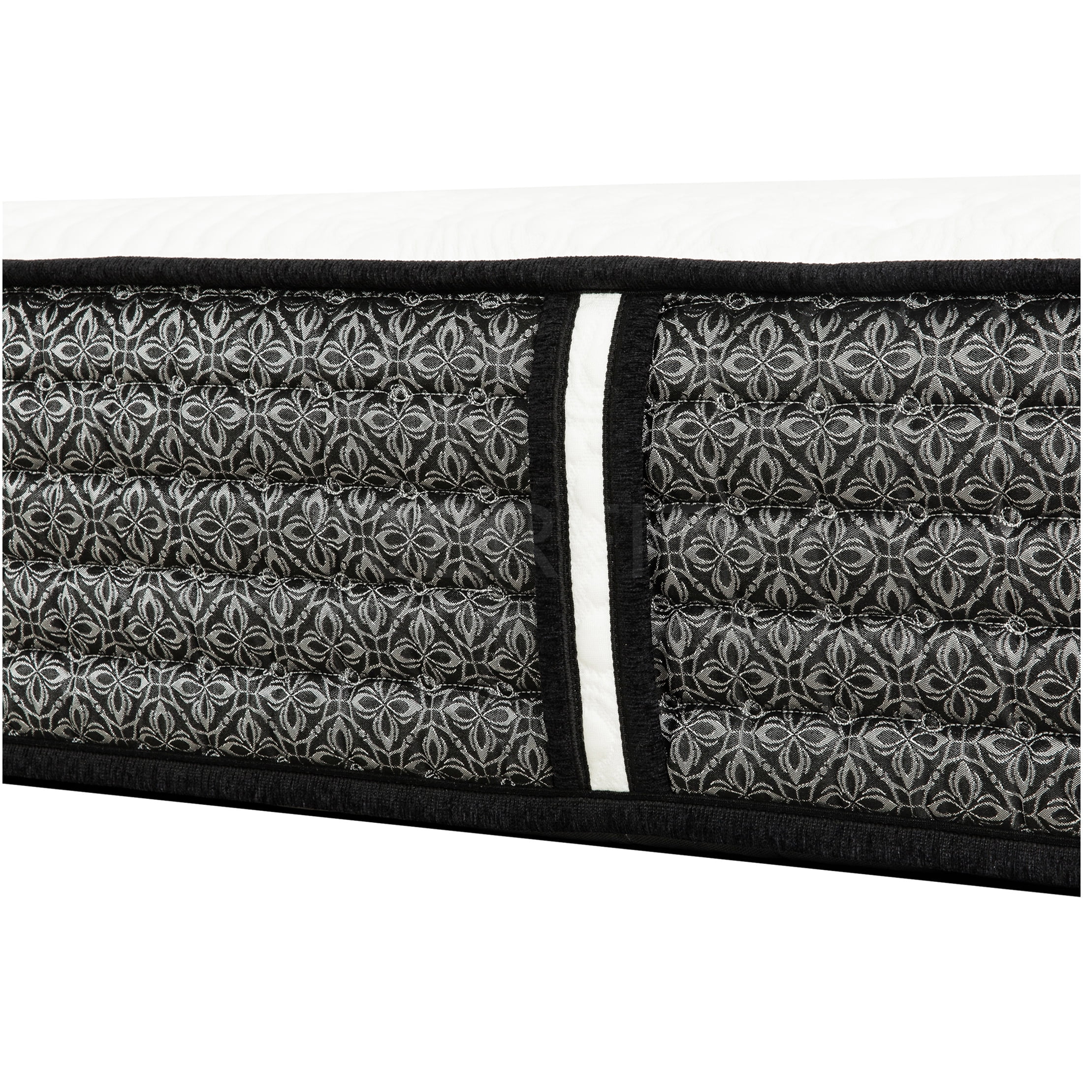 JERFIT 12 Inch King Hybrid Mattress, Plush Gel Memory Foam, Motion Isolation, Cool Sleep, CertiPUR-US Certified, Grey White