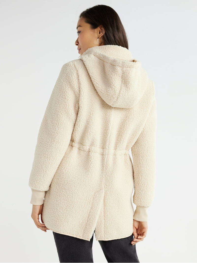 Time and True Womens Midlength Chinch Waist Sherpa - Walmart.com
