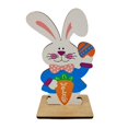 thumbnail image 4 of 2 adornos de conejo de Pascua de madera, decoración de mesa, manualidades de huevos de conejo, suministros para fiestas en casa esquí esquí Gafas de esquí, 4 of 5