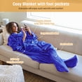 thumbnail image 2 of Catalonia Wearable TV Blanket with Sleeves Arms & Feet pockets for Adult Micro Plush Fleece Large Wrap Throw Robe 73" x 53", 2 of 9