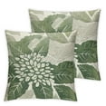 thumbnail image 2 of JRXY Sage Green Decorative Dahlia Boho Lumbar Pillow Covers, Geometric Floral Elegant Gray Green White Decor Rustic Farmhouse Throw Pillows Cushion Cases for Sofa Bed Decorations,Set of 2 White, 2 of 6