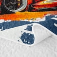 thumbnail image 5 of Castle Fairy Dynamic Race Cars Quilt King,Striking Racing Vehicle Print King Coverlet Set for Bedroom,Navy Blue, 5 of 7