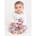 thumbnail image 6 of Character Infant Baby Holiday Take Me Home, Bib, Long-Sleeve Bodysuit, and Pants Outfit Set, 3-Piece Sizes Newborn-12 Months, 6 of 7