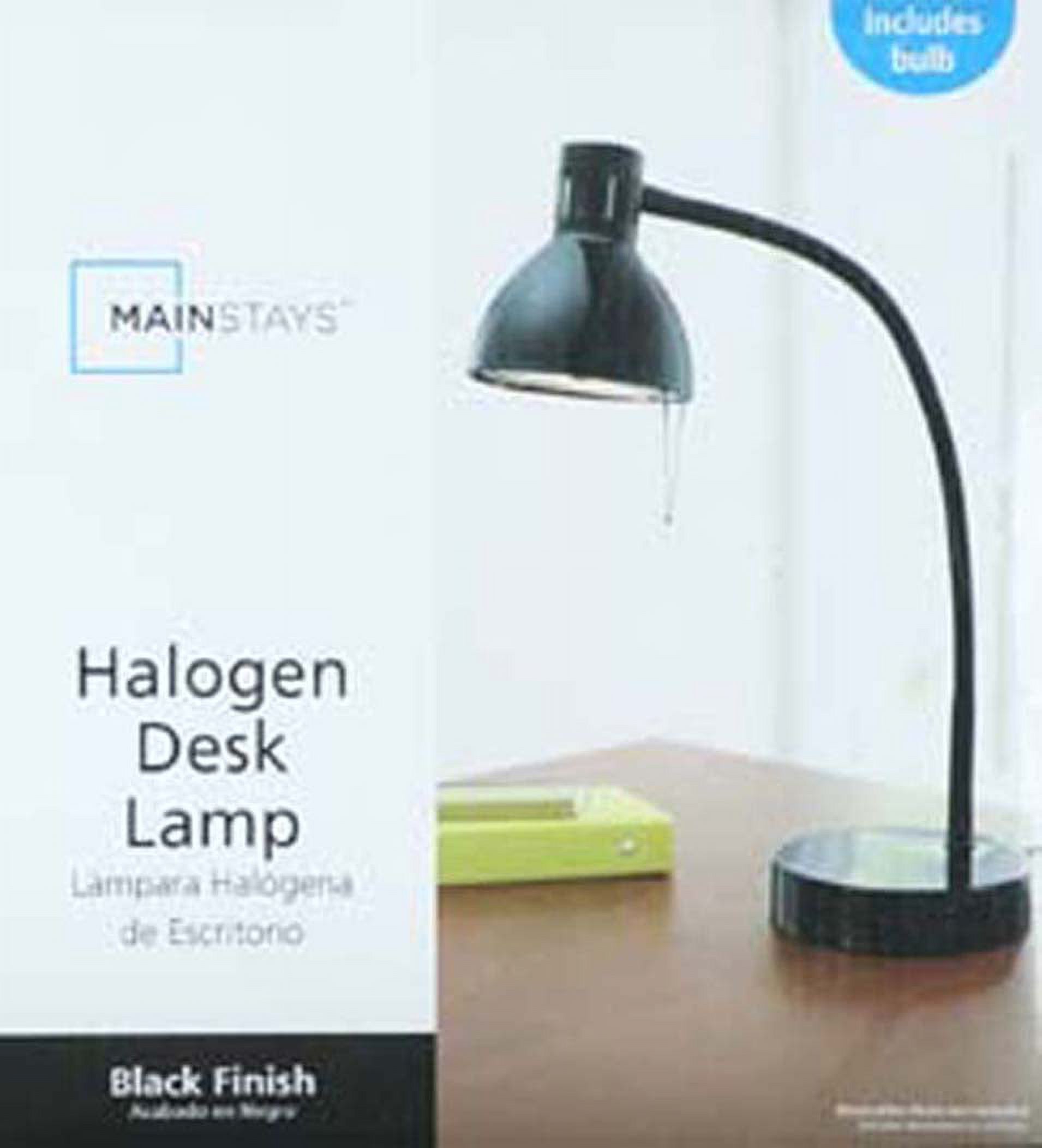 Mainstays Halogen Desk Lamp, Black - image 4 of 4