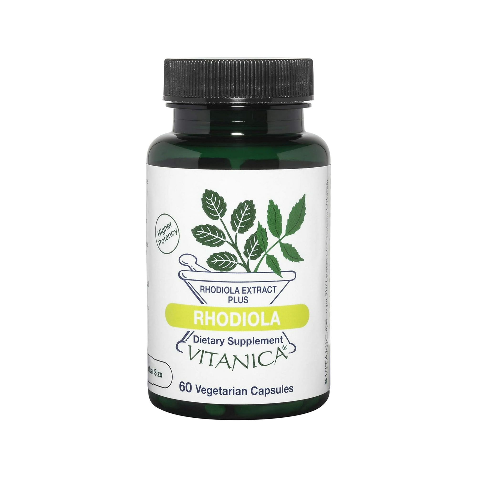 Vitanica Rhodiola Rosea Root Extract 200mg, Dr. Formulated, 3% Rosavins & 1% Salidroside, Rhodiola Root 85mg, Vegan, 60 Capsules