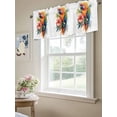 thumbnail image 6 of Summer Parrot Curtain Valances for Windows, Spring Verdant Flower Patterns Kitchen Valance Window Treatment, Light Filtering Block Curtains for Bathroom/Bedroom/Living Room 60'' x 18'', 6 of 9