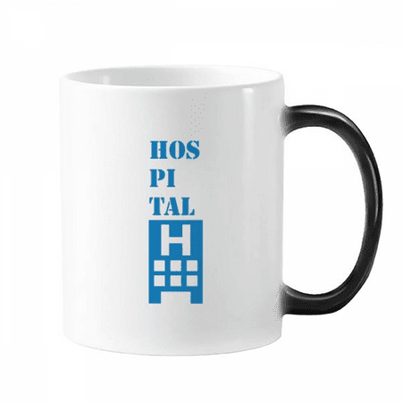 

Hospital Lucky Building Mug Changing Color Cup Morphing Heat Sensitive 12oz