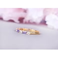 thumbnail image 3 of Amethyst Half Eternity Band, Wedding Promise Band, Solid Gold band, Stackable Ring, Unique Bridal Jewelry, Amethyst Diamond Band, Gifts, 3 of 5