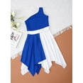 thumbnail image 6 of DPOIS Girls Liturgical Dancewear Worship Dance Dress Praise Dance Tunics Blue 12, 6 of 7