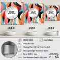 thumbnail image 4 of Designart "Illusory Geometric Twists In Blue And Orange" 0 Square Mirror Wall Decor Vintage - Large Blue Square Bathroom Mirror - Square Printed Wall Mirror Art, 4 of 5
