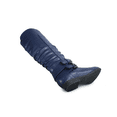 thumbnail image 4 of Women's Zipper Knee High Riding Boots Casual Flat Low Heel Winter Boots Shoes (Navy Blue, 8), 4 of 7