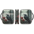 thumbnail image 2 of Xoenoiee Raven Crow Rose Flower Print Bible Cover Bag for Women Men, Scripture Study Carrying Book Cover Quilted Church Bag with Handle and Pocket, Bible Protective Christian Gifts, 2 of 7