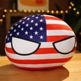 thumbnail image 1 of Polandball Plush Doll Countryball USSR USA FRANCE RUSSIA UK JAPAN GERMANY CANANDA ITALY Country Ball Toy Plush Pendant 10-50cmUS open eye40cm pillow Deng Xun unisex, 1 of 2