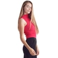 thumbnail image 2 of Women’s Always Classy Ribbed Mock Neck Tank, Fuchsia, SM, 2 of 5