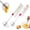 Mix-2PCS, variant on Stainless Steel Semi-Automatic Whisk, Push Action Egg Beater Hand Whisk for Baking Mixing and Frothing, Wire Whisk Kitchen Wisking Tool for Egg Milk Cream Batter Baking Preparation (Stripes-1PC)