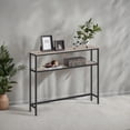 thumbnail image 3 of Heather Greige and Ink Black Console Table. A 2 - Tier, 7.9 x 39.4 x 31.5 - Inch Narrow Entryway Table with 2 Shelves. Sofa Table, 3 of 6