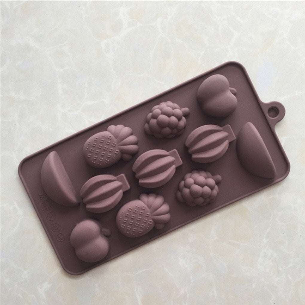 Verdental Fruit Shape Silicone Candy Molds, Non-stick Cake Decoration Mold  for Hard Candy, Chocolate, Ice Cubes,Gummy, Caramel, Ganache (2 Pieces)