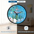 thumbnail image 5 of Voice Activated Clock with Glow Light 12 Inch Large Silent Wall Clock Battery Operated for Home Decor Christmas Paper-cut Background, 5 of 8