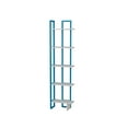 thumbnail image 2 of Alice 71" 5 Shelf Corner Bookcase, White Blue, 2 of 5