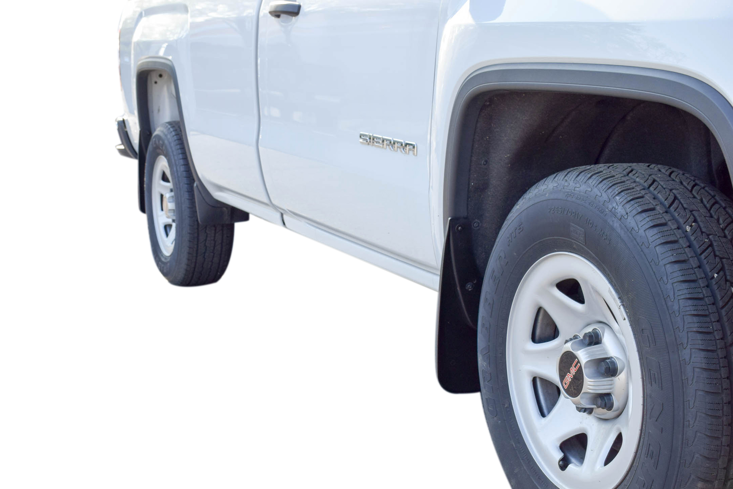 4Pcs Wide Rally Mud Flaps Splash Guards For GMC Sierra 1500 2500 3500 – Black, Bolt-On By KEEPDSGN
